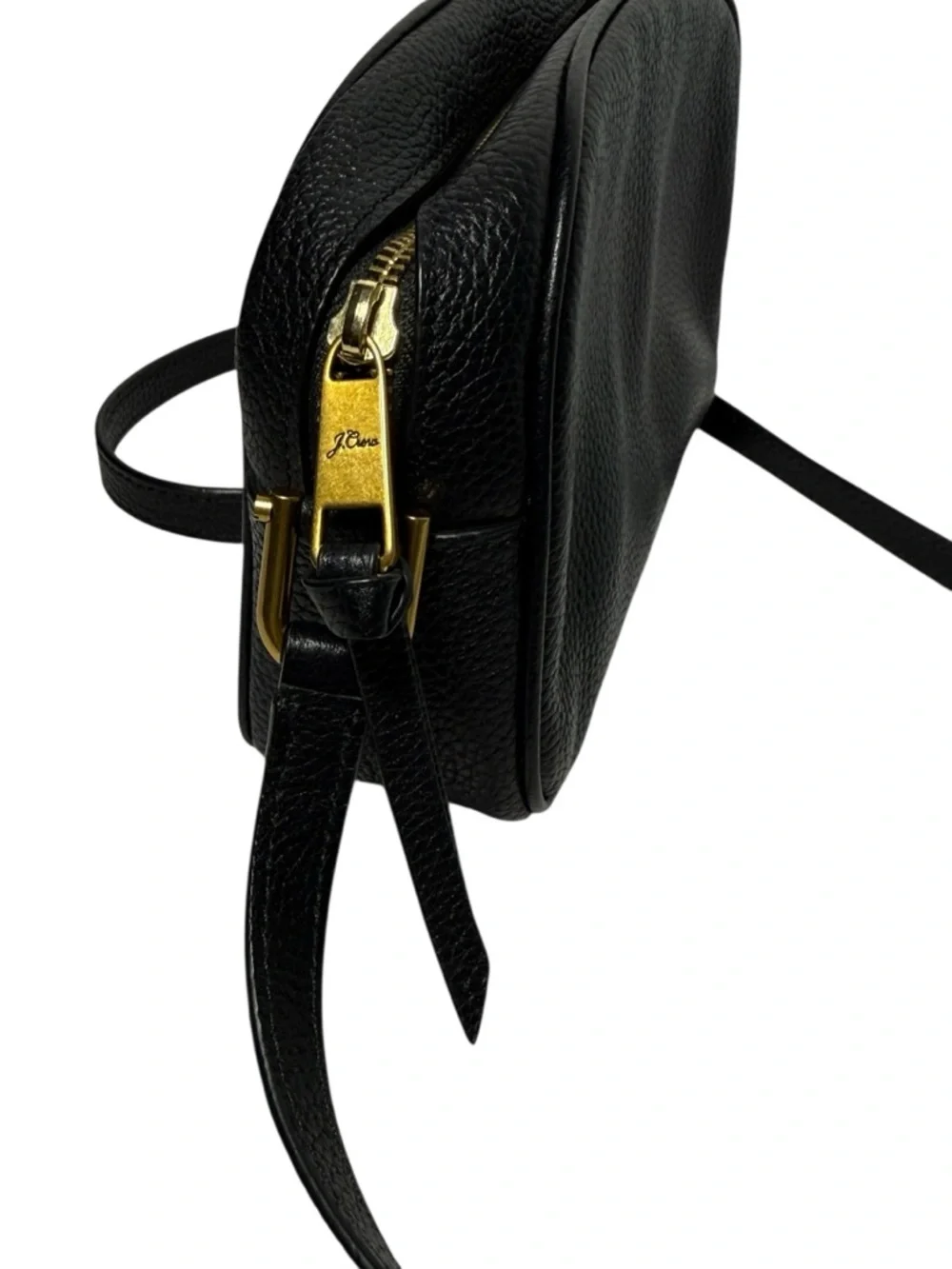 J. Crew Devon‎ Camera Bag Black Leather Crossbody